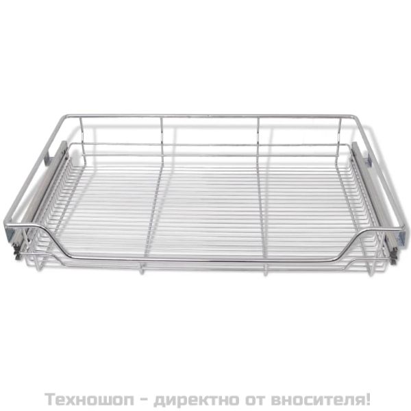 Плъзгащи се телени кошници, 2 бр, сребристи, 800 мм