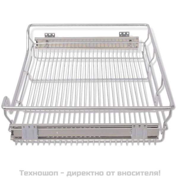 Плъзгащи се телени кошници, 2 бр, сребристи, 800 мм