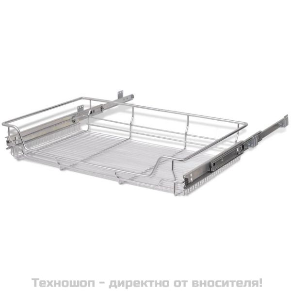 Плъзгащи се телени кошници, 2 бр, сребристи, 800 мм