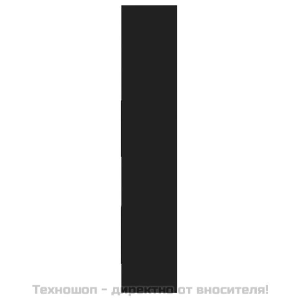 Библиотека, черна, 60x35x180 см, инженерно дърво