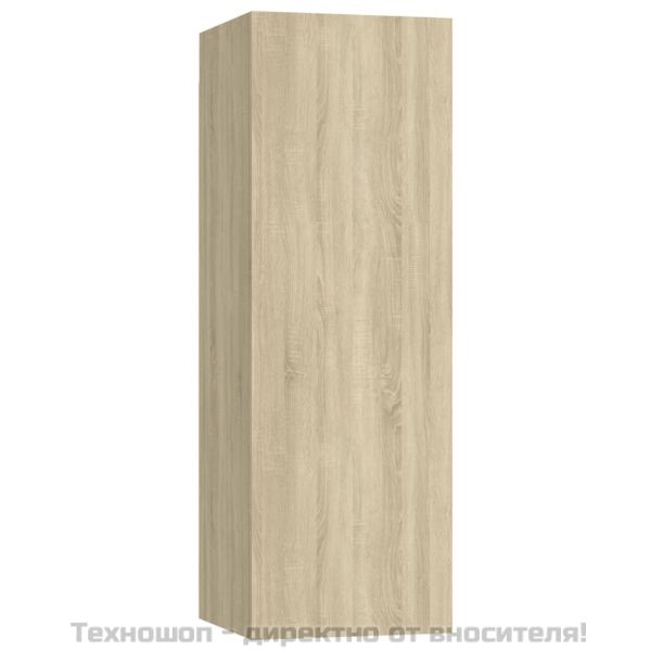 Комплект ТВ шкафове от 3 части, дъб сонома, инженерно дърво