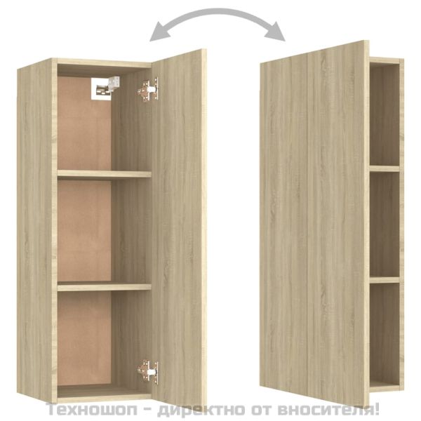 Комплект ТВ шкафове от 3 части, дъб сонома, инженерно дърво