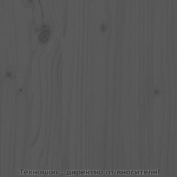 Градинска маса, сива, 121x82,5x110 см, борово дърво масив