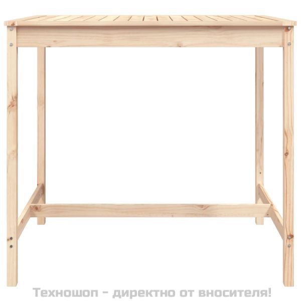 Градинска маса, 121x82,5x110 см, борово дърво масив