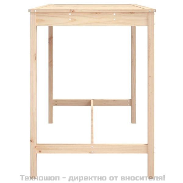 Градинска маса, 121x82,5x110 см, борово дърво масив