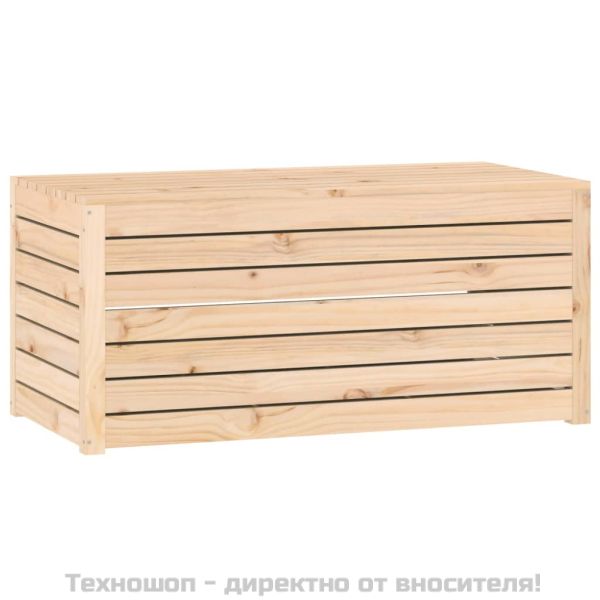 Комплект градински кутии от 4 части, масивно дърво бор