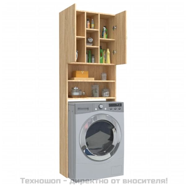 Шкаф за пералня, дъб сонома, 64x25,5x190 см