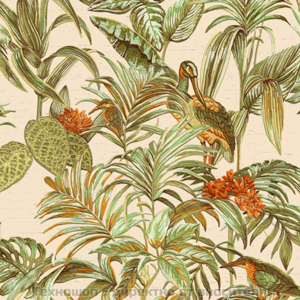 DUTCH WALLCOVERINGS Тапет "Райска птица", зелен