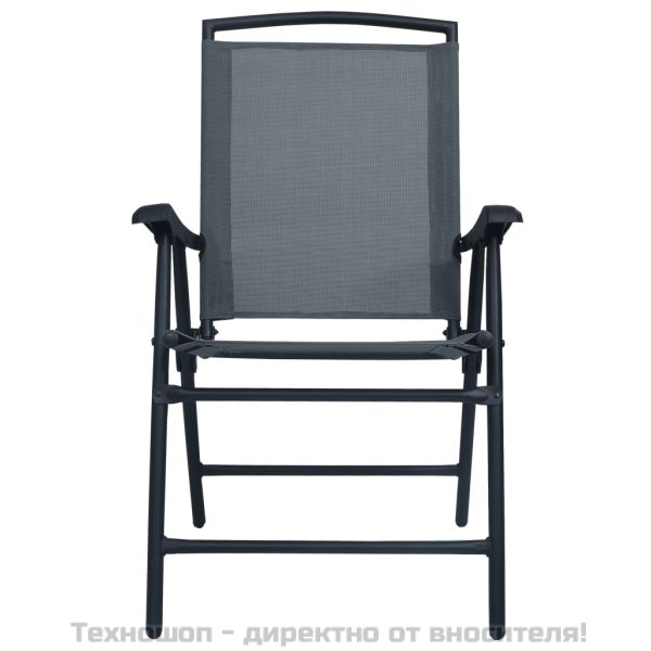 Бистро комплект, 3 части, сив, стомана