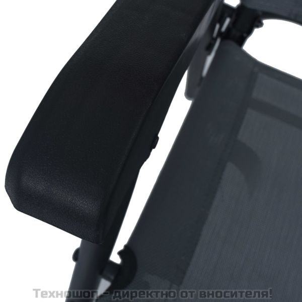 Бистро комплект, 3 части, сив, стомана