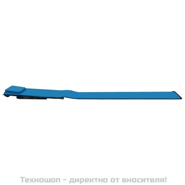 Сгъваеми плажни постелки, 2 бр, стомана и плат, сини