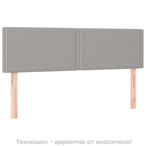 Боксспринг легло с матрак, светлосиво, 140x200 см, плат