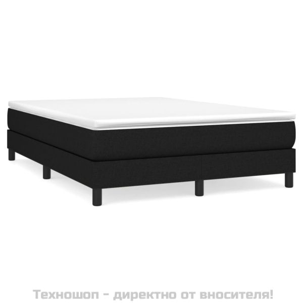 Боксспринг легло с матрак, черно, 140x200 см, плат