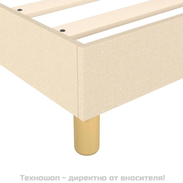 Боксспринг легло с матрак, кремава, 140x200 см, плат
