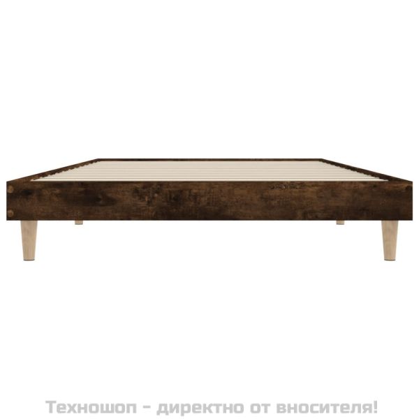 Рамка за легло без матрак опушен дъб 90x190 см инженерно дърво