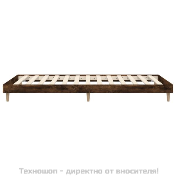 Рамка за легло без матрак опушен дъб 90x190 см инженерно дърво