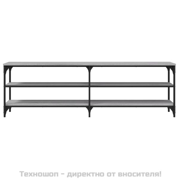 ТВ шкаф, сив сонома, 160x30x50 см, инженерно дърво