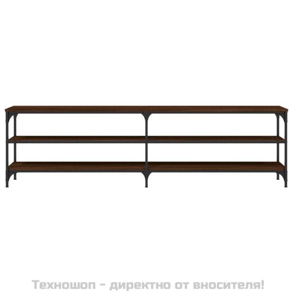 ТB шкаф, кафяв дъб, 180x30x50 см, инженерно дърво и метал