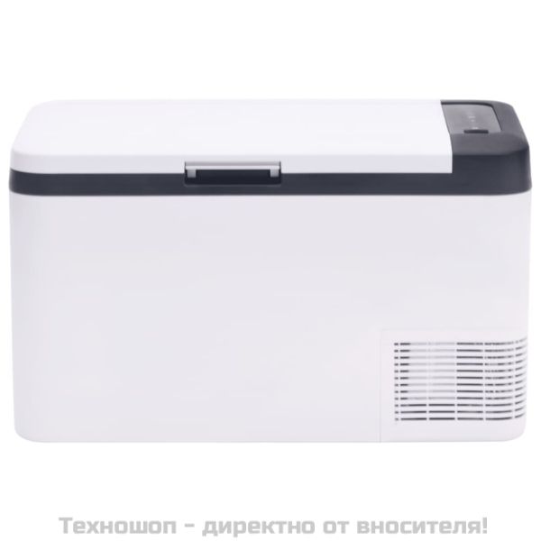 Хладилна кутия с дръжка черно и бяло 25 л PP и PE