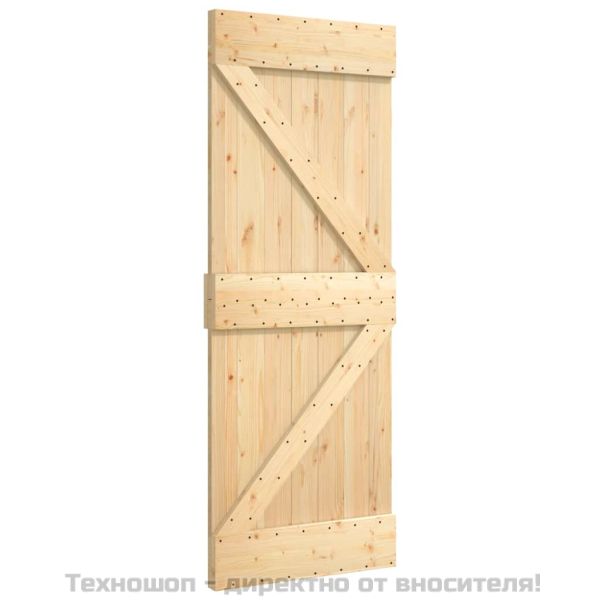 Врата "NARVIK" 95x210 см масивна дървесина бор