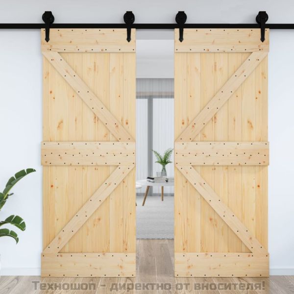 Врата "NARVIK" 95x210 см масивна дървесина бор