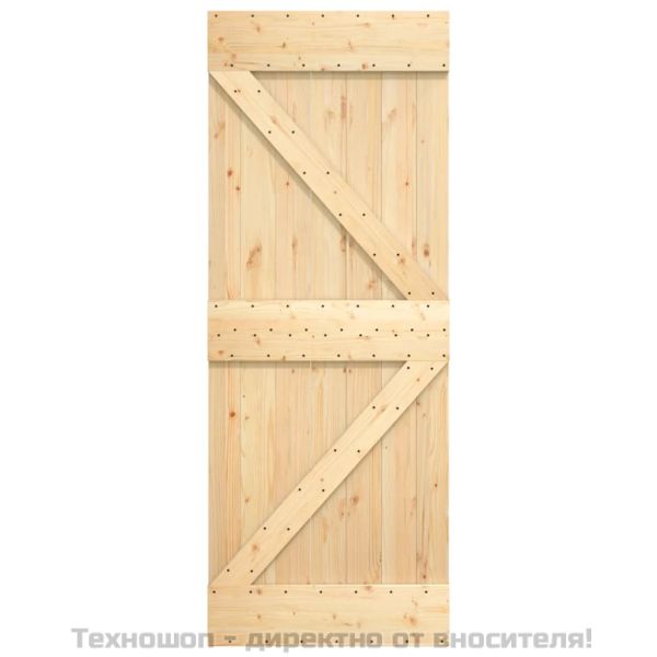 Врата "NARVIK" 95x210 см масивна дървесина бор