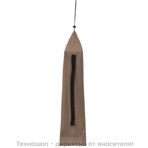 Къмпинг легло 180х60х19 см плат оксфорд и стомана таупе