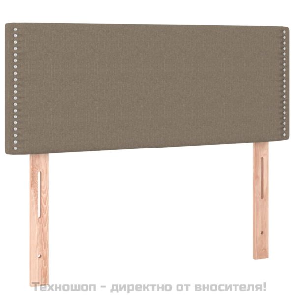 Боксспринг легло с матрак, таупе, 90x200 см, плат