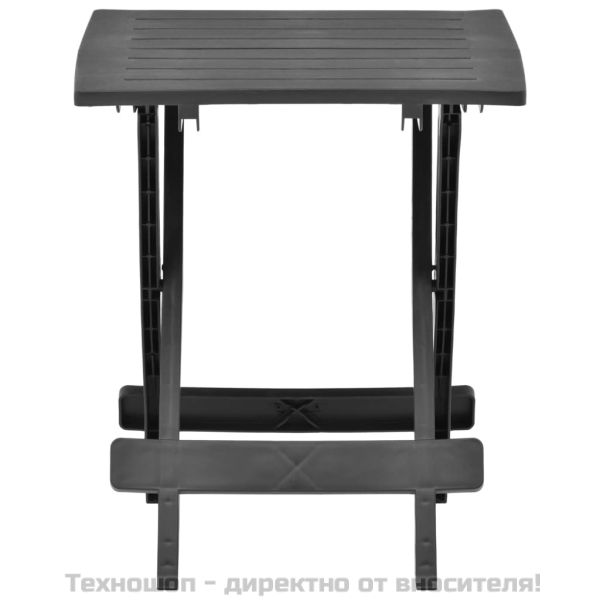 Сгъваема градинска маса, антрацит, 45x43x50 см, пластмаса