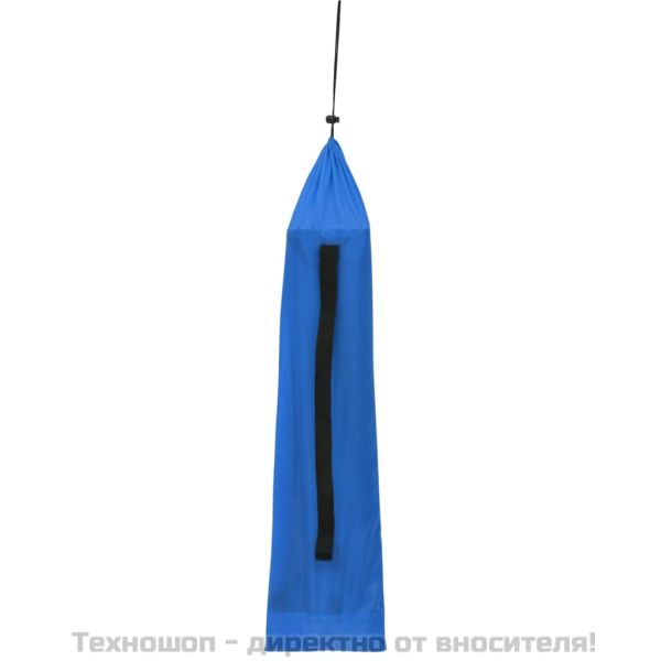 Къмпинг легло, 180х60х19 см, плат оксфорд и стомана, синьо
