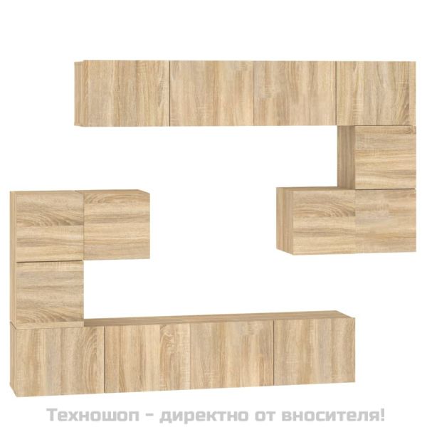 ТВ шкафове за стенен монтаж, дъб сонома, инженерно дърво