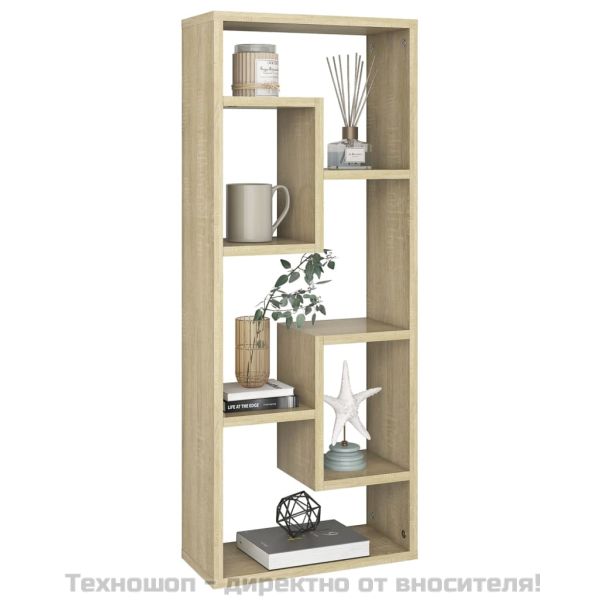 Стенен рафт, дъб сонома, 36x16x90 см, инженерно дърво