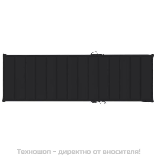 Градински шезлонг с масичка и шалте, импрегнирано борово дърво