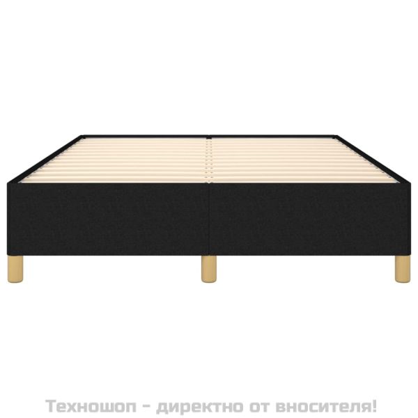 Рамка за легло без матрак, черна, 140x200 см плат