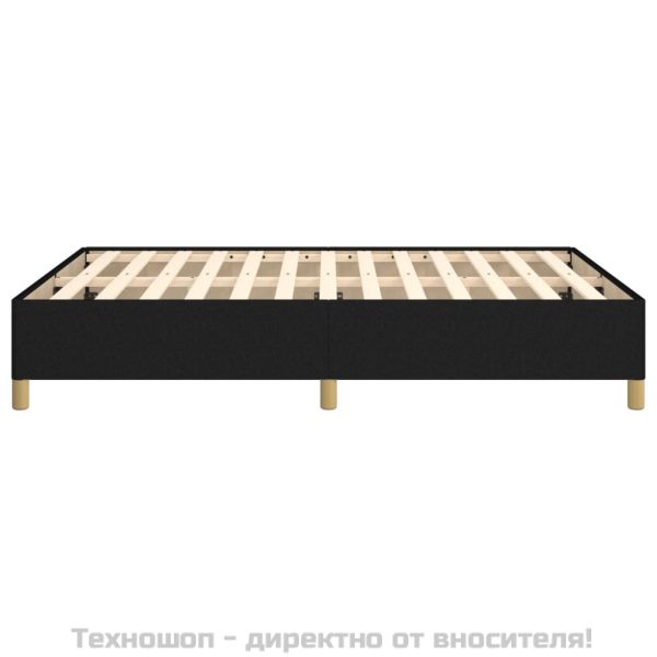 Рамка за легло без матрак, черна, 140x200 см плат