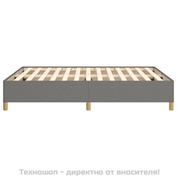 Рамка за легло без матрак, тъмносива, 140x200 см, плат