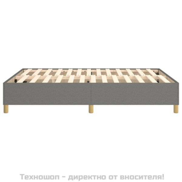 Рамка за легло с пружини, тъмносива, 140x200 см, плат