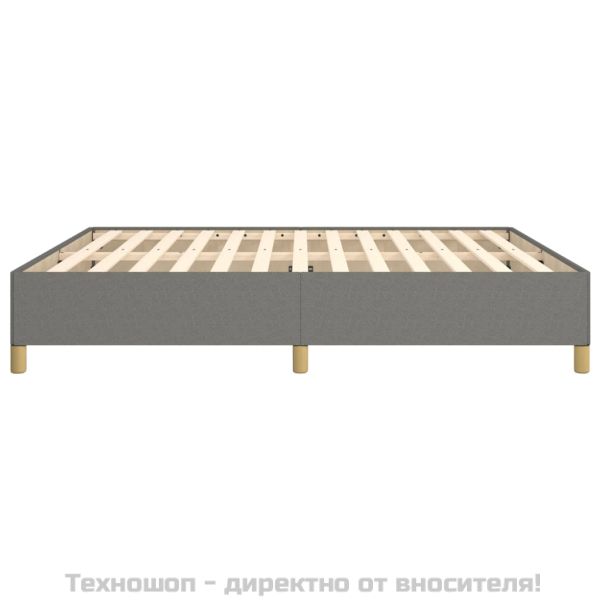 Рамка за легло с пружини, тъмносива, 160x200 см, плат