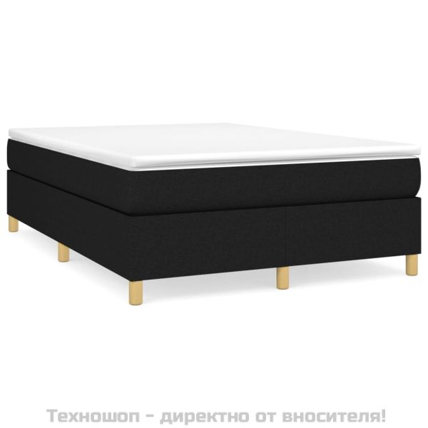 Рамка за легло с пружини, черна, 140x200 см плат