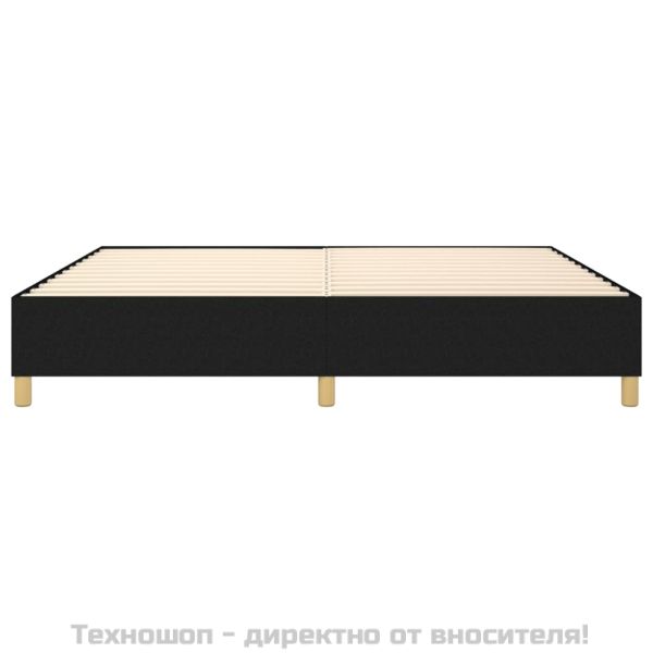 Рамка за легло с пружини, черна, 140x200 см плат