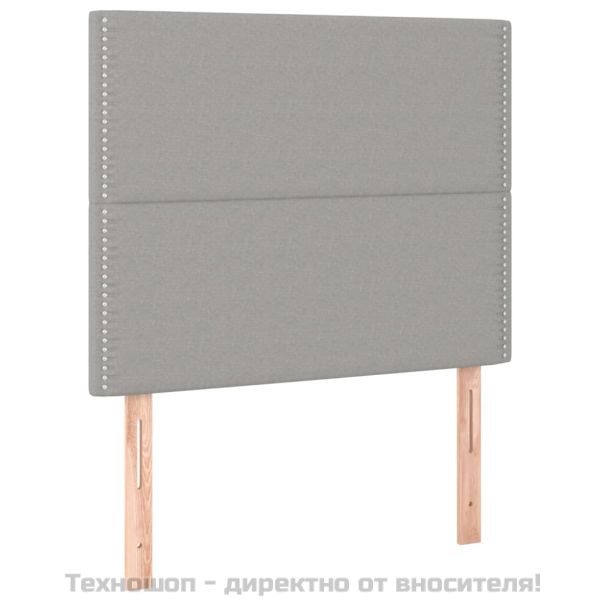 Боксспринг легло с матрак, светлосиво, 120x200 см, плат