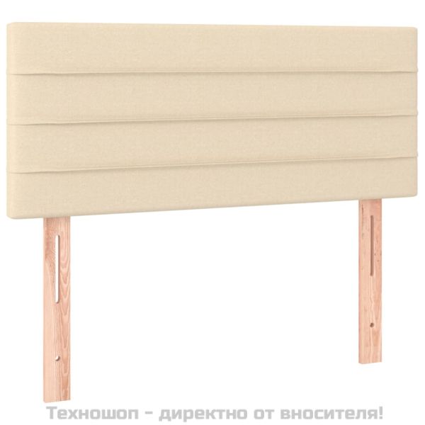 Боксспринг легло с матрак, кремаво, 100x200 см, плат