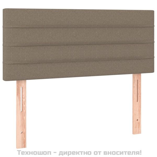 Боксспринг легло с матрак, таупе, 120x200 см, плат