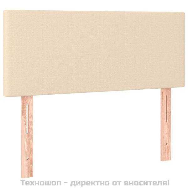 Боксспринг легло с матрак, кремаво, 120x200 см, плат