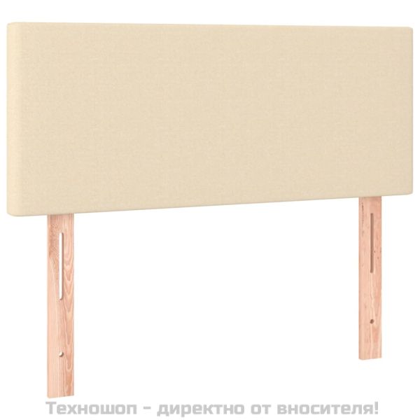 Боксспринг легло с матрак, кремаво, 100x200 см, плат