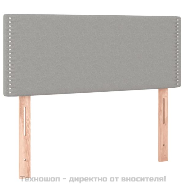 Боксспринг легло с матрак, светлосиво, 120x200 см, плат