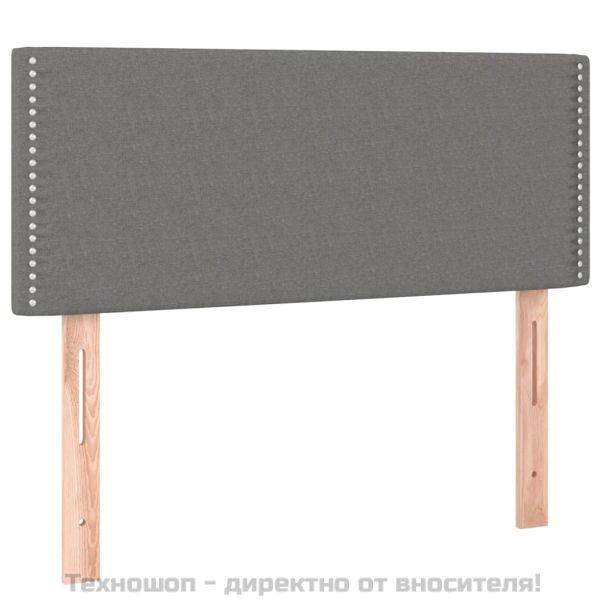 Боксспринг легло с матрак, тъмносиво, 120x200 см, плат