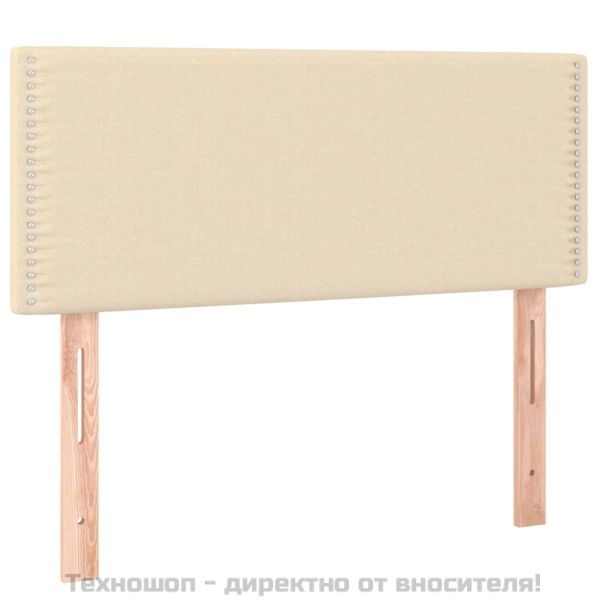 Боксспринг легло с матрак, кремаво, 120x200 см, плат