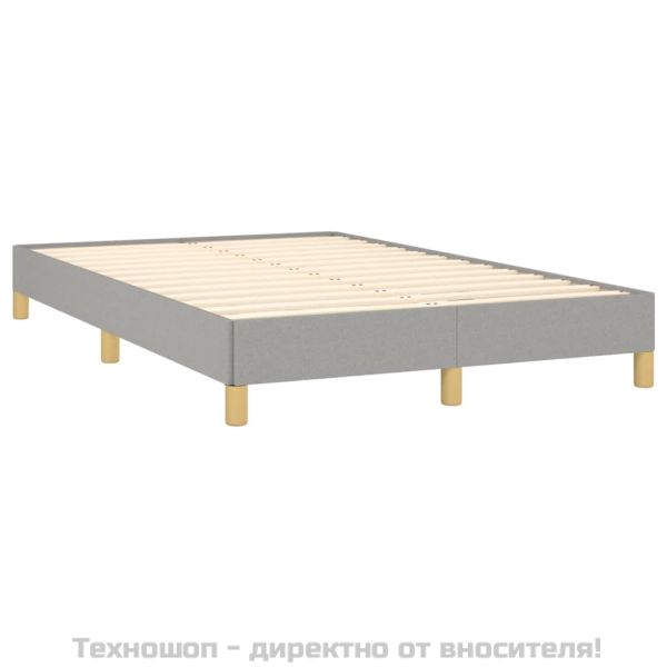 Боксспринг легло с матрак, светлосиво, 120x200 см, плат