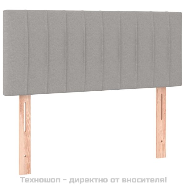 Боксспринг легло с матрак, светлосиво, 120x200 см, плат